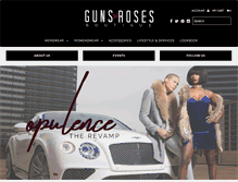 Tablet Screenshot of gunsandrosesboutique.com